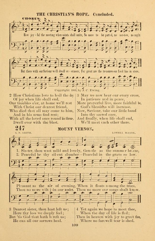 The Brethren Hymnody: with tunes for the sanctuary, Sunday-school, prayer meeting and home circle page 109