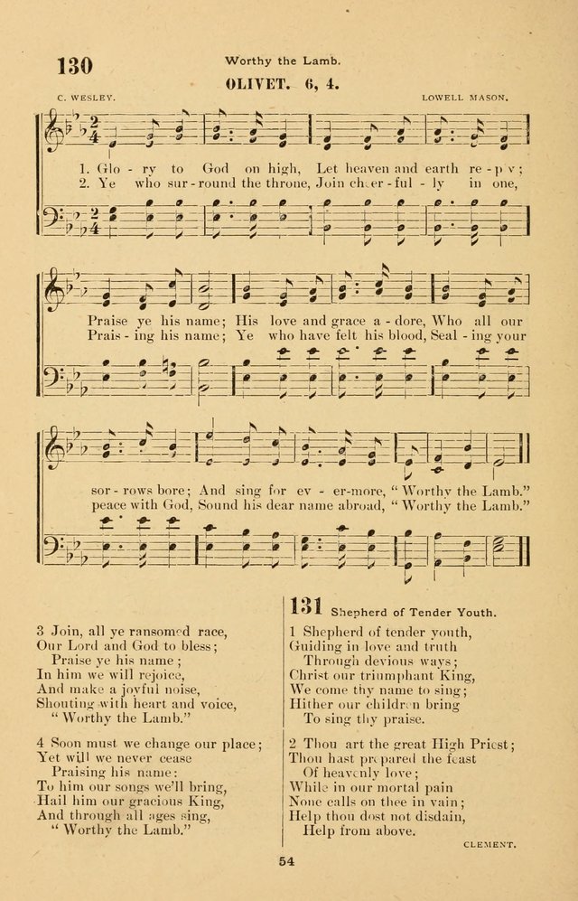 The Brethren Hymnody: with tunes for the sanctuary, Sunday-school, prayer meeting and home circle page 54
