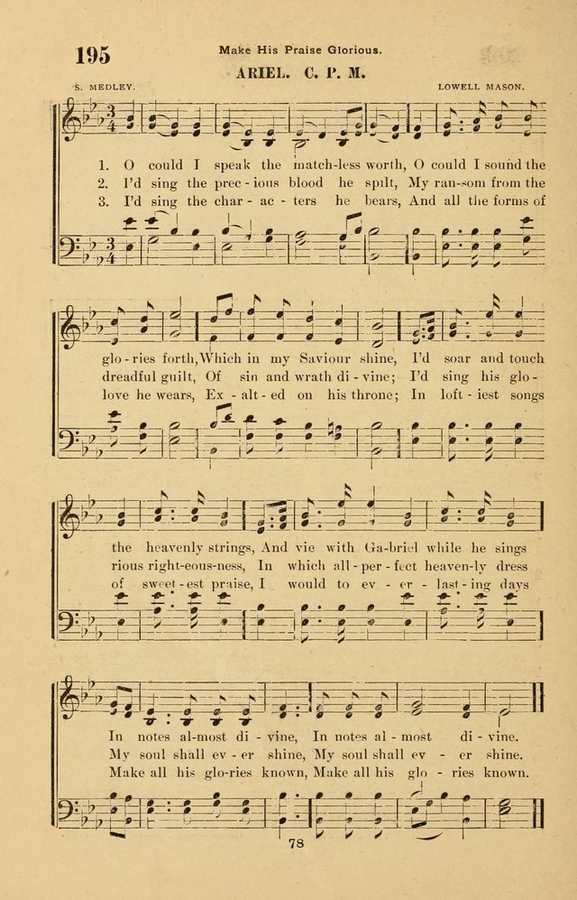 The Brethren Hymnody: with tunes for the sanctuary, Sunday-school, prayer meeting and home circle page 78