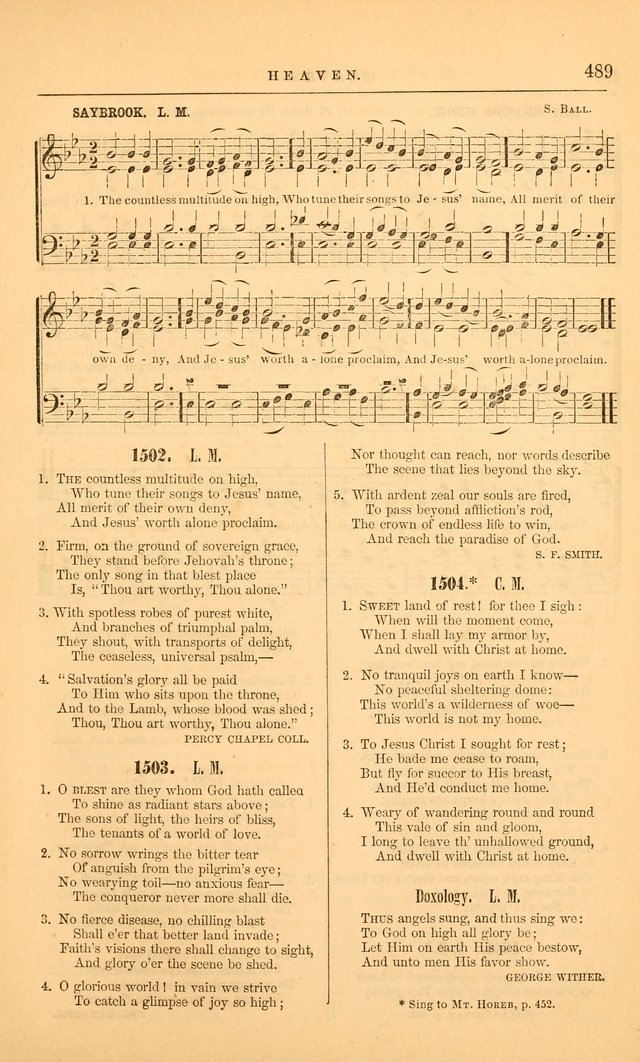 The Baptist Hymn and Tune Book: being "The Plymouth Collection" enlarged and adapted to the use of Baptist churches page 543