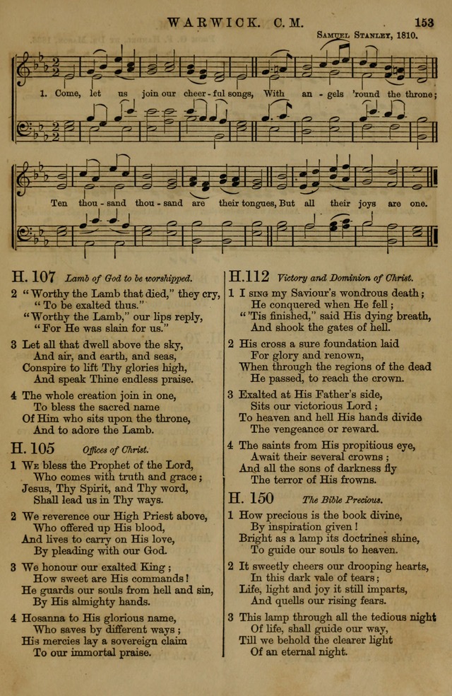 Book of Hymns and Tunes, comprising the psalms and hymns for the worship of God, approved by the general assembly of 1866, arranged with appropriate tunes... by authority of the assembly of 1873 page 149