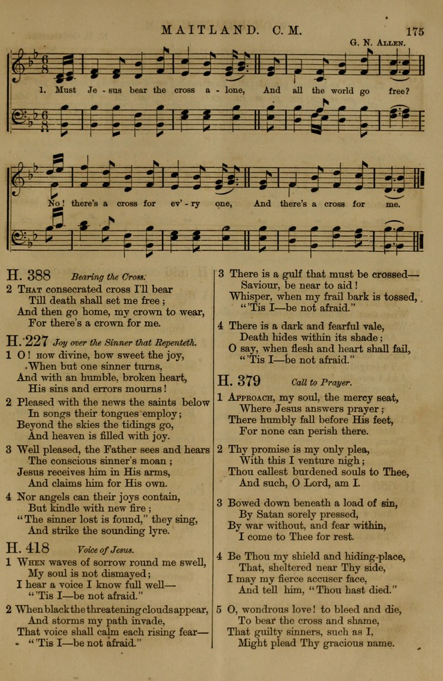 Book of Hymns and Tunes, comprising the psalms and hymns for the worship of God, approved by the general assembly of 1866, arranged with appropriate tunes... by authority of the assembly of 1873 page 173