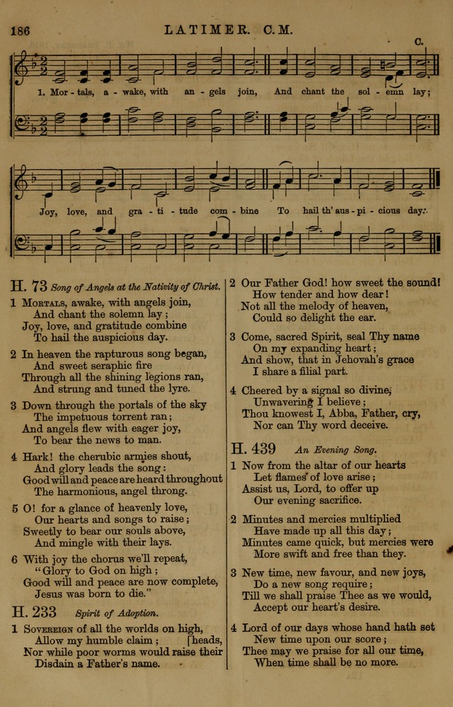 Book of Hymns and Tunes, comprising the psalms and hymns for the worship of God, approved by the general assembly of 1866, arranged with appropriate tunes... by authority of the assembly of 1873 page 184