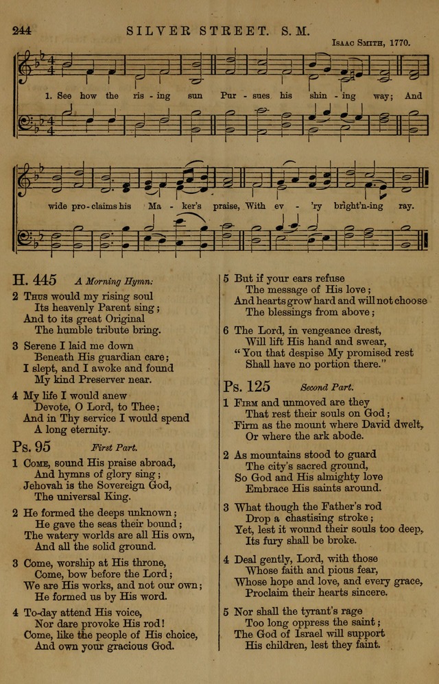 Book of Hymns and Tunes, comprising the psalms and hymns for the worship of God, approved by the general assembly of 1866, arranged with appropriate tunes... by authority of the assembly of 1873 page 242