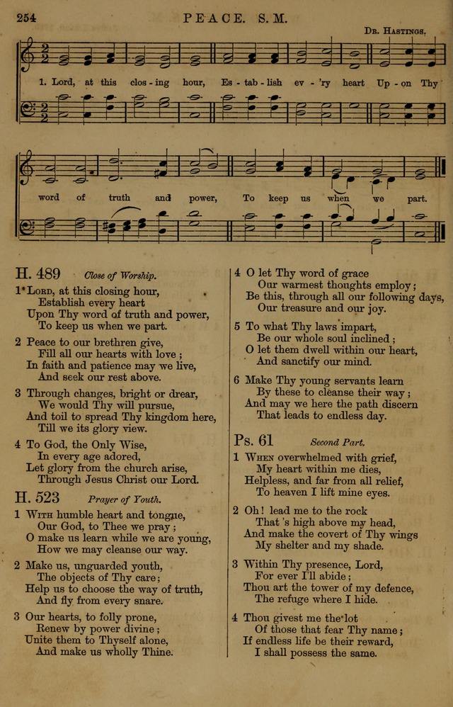 Book of Hymns and Tunes, comprising the psalms and hymns for the worship of God, approved by the general assembly of 1866, arranged with appropriate tunes... by authority of the assembly of 1873 page 252