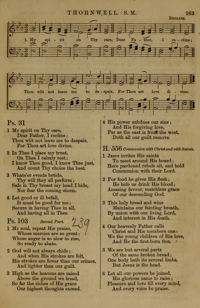 Book of Hymns and Tunes, comprising the psalms and hymns for the worship of God, approved by the general assembly of 1866, arranged with appropriate tunes... by authority of the assembly of 1873 page 261