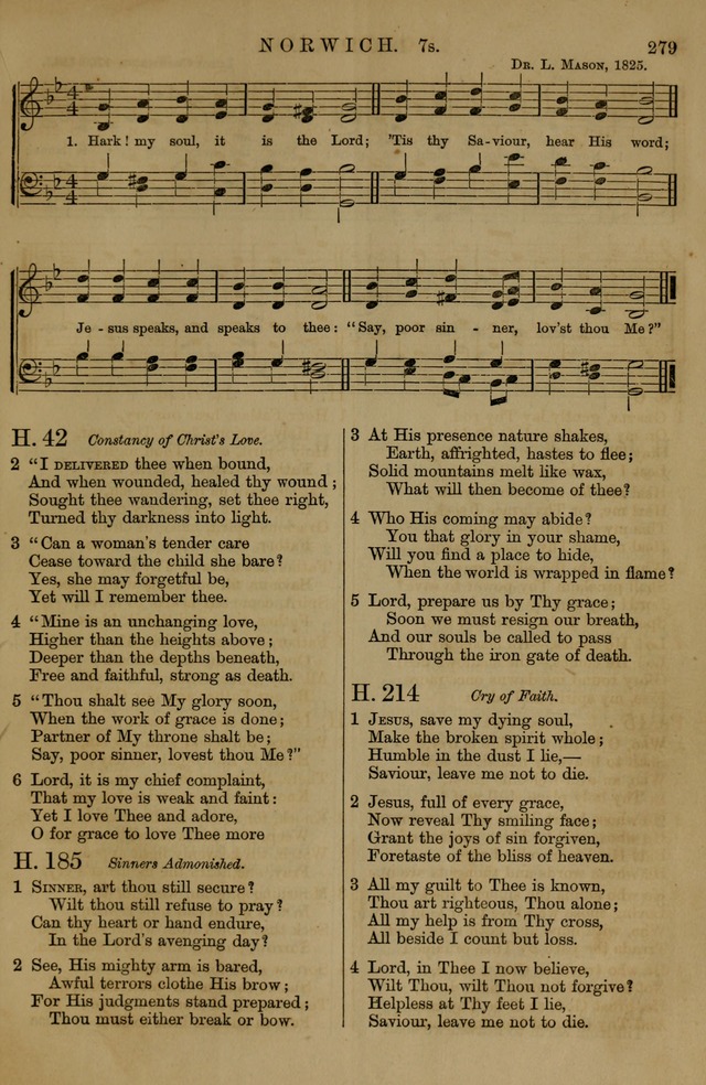 Book of Hymns and Tunes, comprising the psalms and hymns for the worship of God, approved by the general assembly of 1866, arranged with appropriate tunes... by authority of the assembly of 1873 page 277