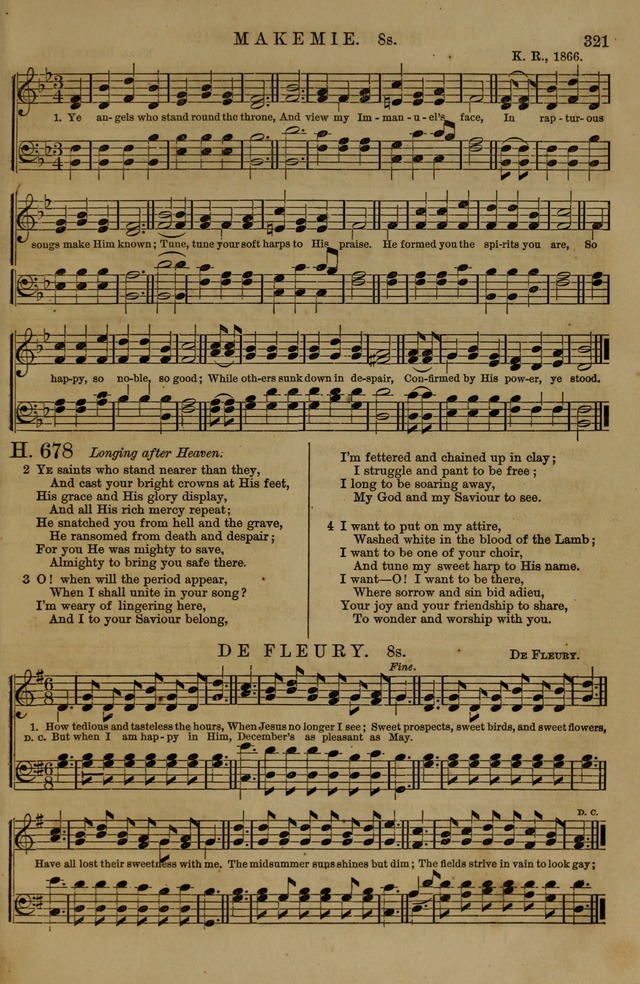 Book of Hymns and Tunes, comprising the psalms and hymns for the worship of God, approved by the general assembly of 1866, arranged with appropriate tunes... by authority of the assembly of 1873 page 319