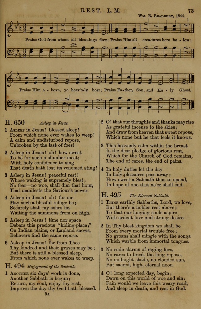 Book of Hymns and Tunes, comprising the psalms and hymns for the worship of God, approved by the general assembly of 1866, arranged with appropriate tunes... by authority of the assembly of 1873 page 69