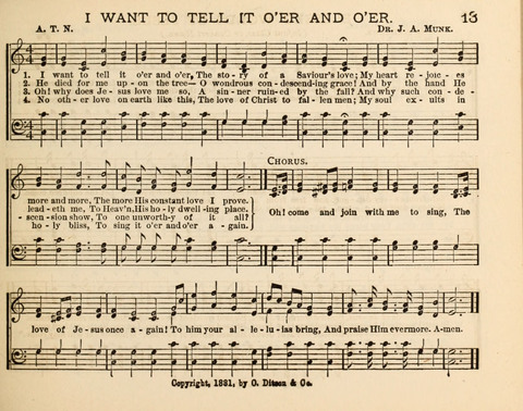 The Beacon Light: a collection of Hymns and Tunes for Sunday School page 13