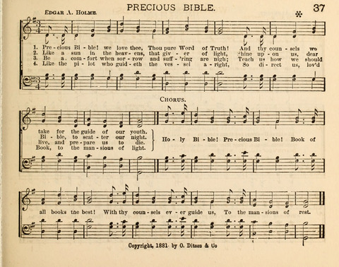 The Beacon Light: a collection of Hymns and Tunes for Sunday School page 37