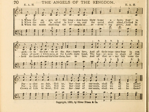 The Beacon Light: a collection of Hymns and Tunes for Sunday School page 70