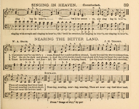 The Beacon Light: a collection of Hymns and Tunes for Sunday School page 89