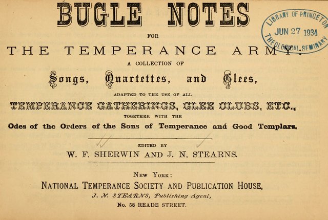 Bugle Notes for the Temperance Army: a collection of songs, quartettes, and glees, adapted to the use of all temperance gatherings, glee clubs, etc. ... page 2