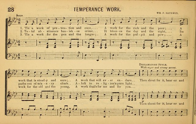 Bugle Notes for the Temperance Army: a collection of songs, quartettes, and glees, adapted to the use of all temperance gatherings, glee clubs, etc. ... page 29