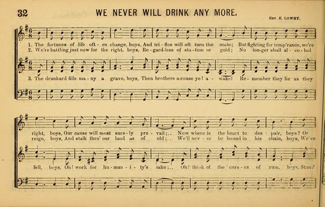 Bugle Notes for the Temperance Army: a collection of songs, quartettes, and glees, adapted to the use of all temperance gatherings, glee clubs, etc. ... page 33