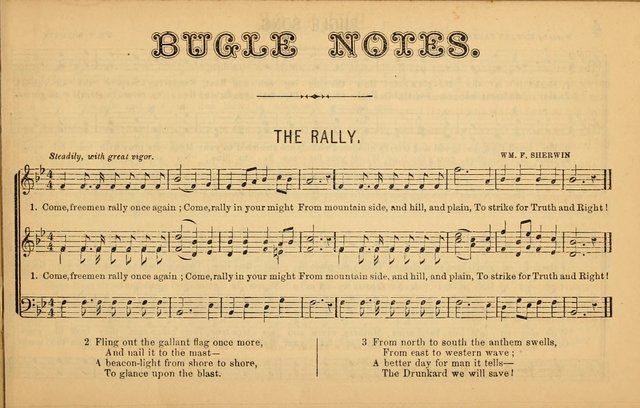 Bugle Notes for the Temperance Army: a collection of songs, quartettes, and glees, adapted to the use of all temperance gatherings, glee clubs, etc. ... page 4
