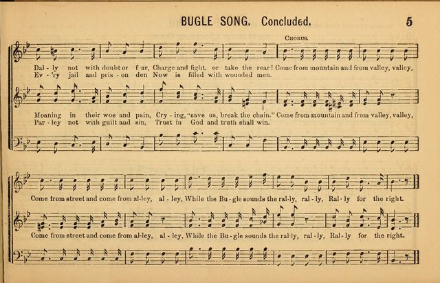 Bugle Notes for the Temperance Army: a collection of songs, quartettes, and glees, adapted to the use of all temperance gatherings, glee clubs, etc. ... page 6