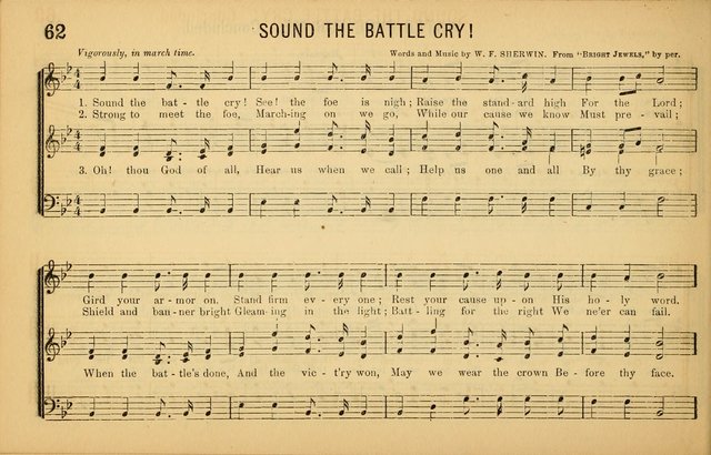 Bugle Notes for the Temperance Army: a collection of songs, quartettes, and glees, adapted to the use of all temperance gatherings, glee clubs, etc. ... page 63
