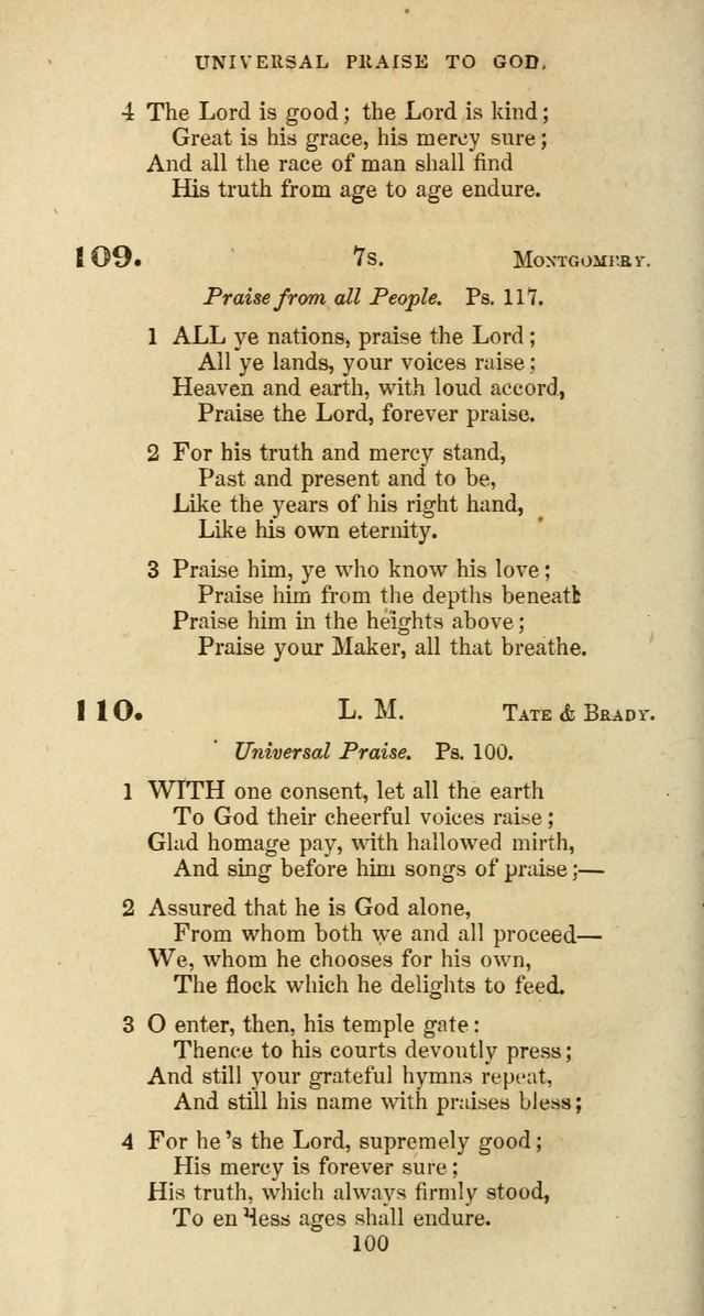 The Baptist Psalmody: a selection of hymns for the worship of God page 100