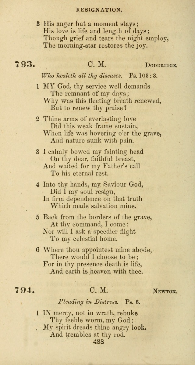 The Baptist Psalmody: a selection of hymns for the worship of God page 488