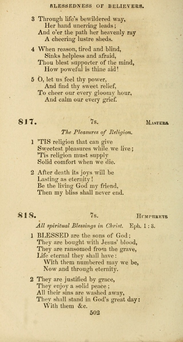 The Baptist Psalmody: a selection of hymns for the worship of God page 502