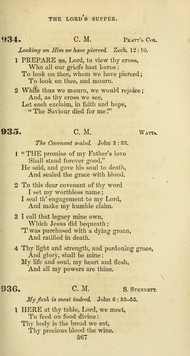 The Baptist Psalmody: a selection of hymns for the worship of God page 567