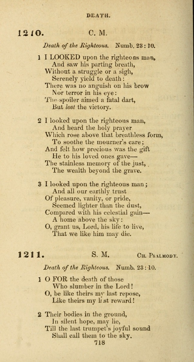 The Baptist Psalmody: a selection of hymns for the worship of God page 718
