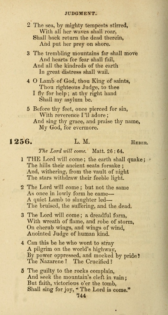 The Baptist Psalmody: a selection of hymns for the worship of God page 744
