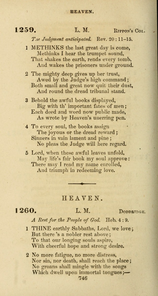 The Baptist Psalmody: a selection of hymns for the worship of God page 746