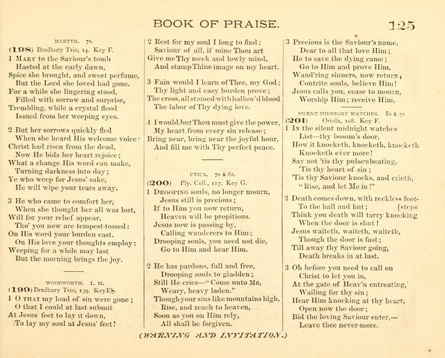 Book of Praise for the Sunday School: with hymns and tunes appropriate for the prayer meeting and the home circle page 128