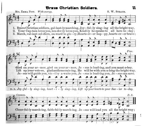 Beautiful Songs; a new and choice collection of songs for the sunday school. Also, a responsive service for each month in the year page 11