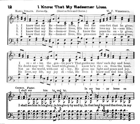 Beautiful Songs; a new and choice collection of songs for the sunday school. Also, a responsive service for each month in the year page 12