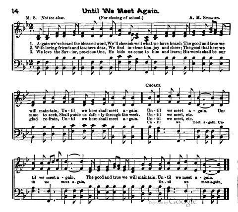 Beautiful Songs; a new and choice collection of songs for the sunday school. Also, a responsive service for each month in the year page 14