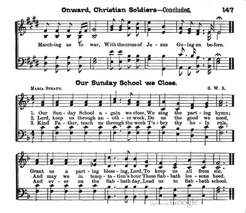Beautiful Songs; a new and choice collection of songs for the sunday school. Also, a responsive service for each month in the year page 147
