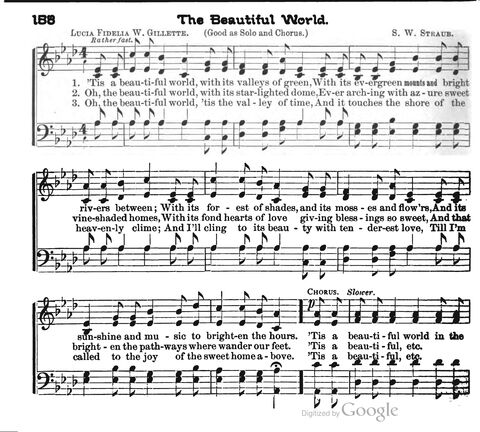 Beautiful Songs; a new and choice collection of songs for the sunday school. Also, a responsive service for each month in the year page 158