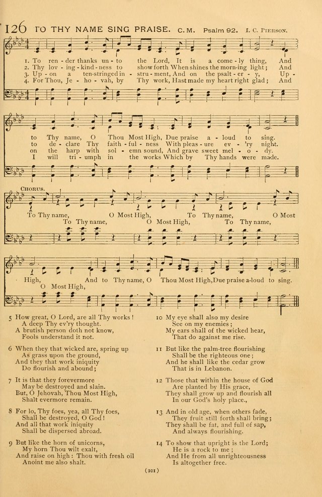 Bible Songs: consisting of selections from the Psalms set to music suitable for Sabbath Schools, prayer meetings, etc. page 101