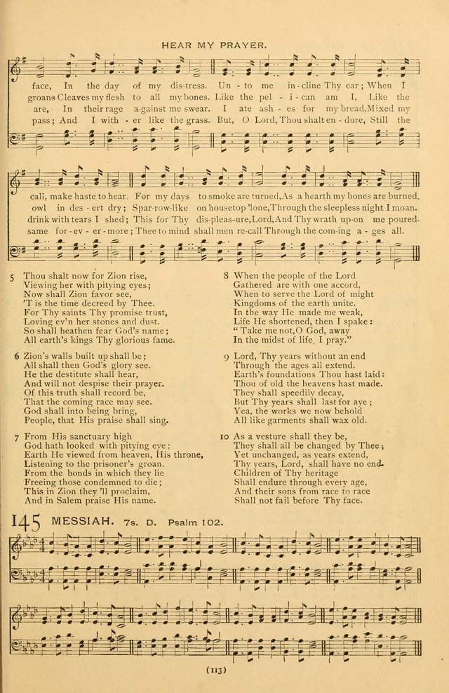 Bible Songs: consisting of selections from the Psalms set to music suitable for Sabbath Schools, prayer meetings, etc. page 113