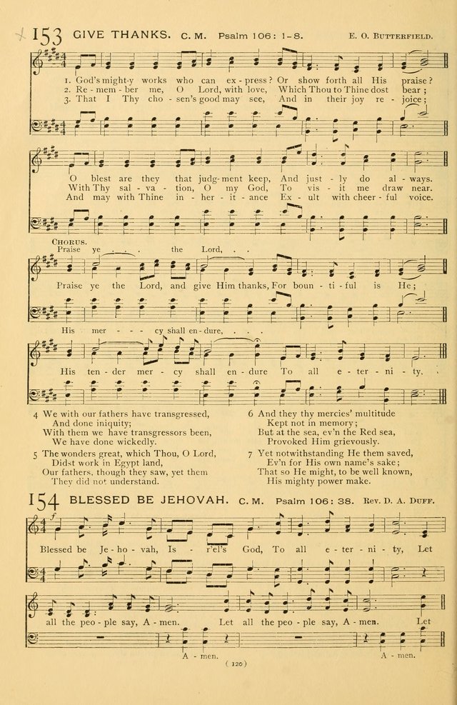Bible Songs: consisting of selections from the Psalms set to music suitable for Sabbath Schools, prayer meetings, etc. page 120