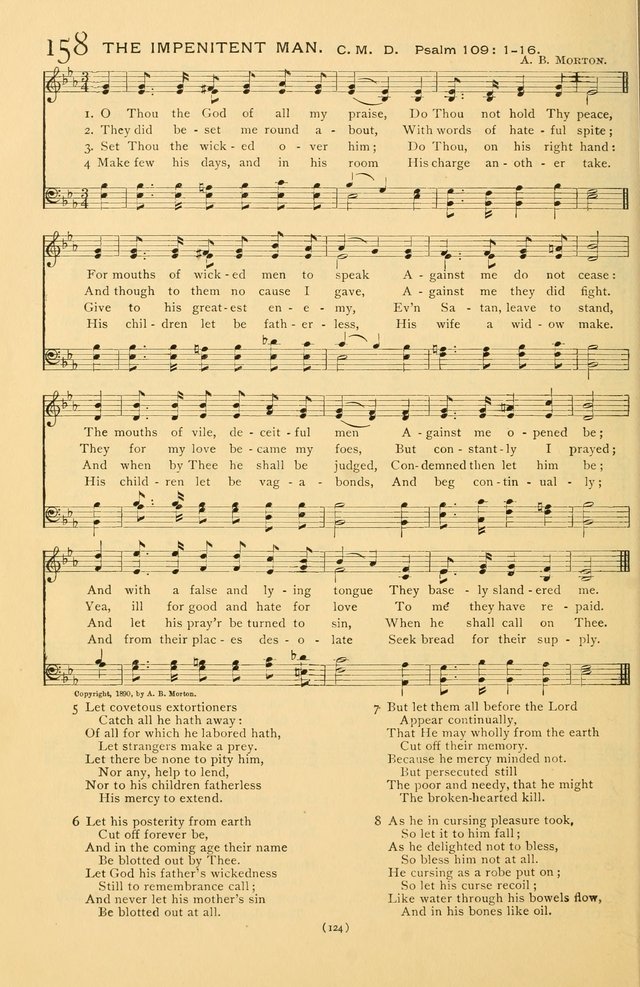 Bible Songs: consisting of selections from the Psalms set to music suitable for Sabbath Schools, prayer meetings, etc. page 124