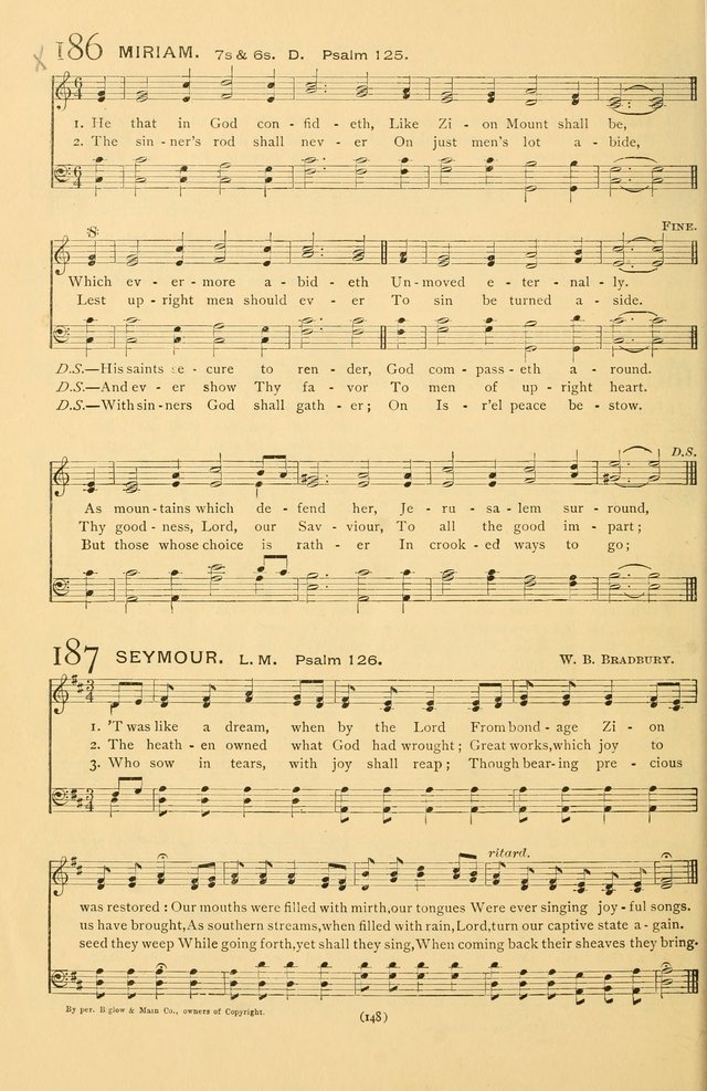 Bible Songs: consisting of selections from the Psalms set to music suitable for Sabbath Schools, prayer meetings, etc. page 148