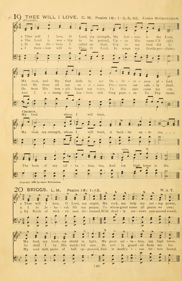 Bible Songs: consisting of selections from the Psalms set to music suitable for Sabbath Schools, prayer meetings, etc. page 18