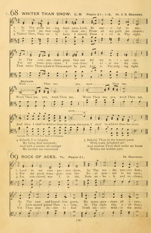 Bible Songs: consisting of selections from the Psalms set to music suitable for Sabbath Schools, prayer meetings, etc. page 56