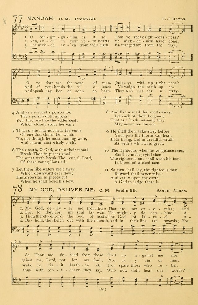 Bible Songs: consisting of selections from the Psalms set to music suitable for Sabbath Schools, prayer meetings, etc. page 62
