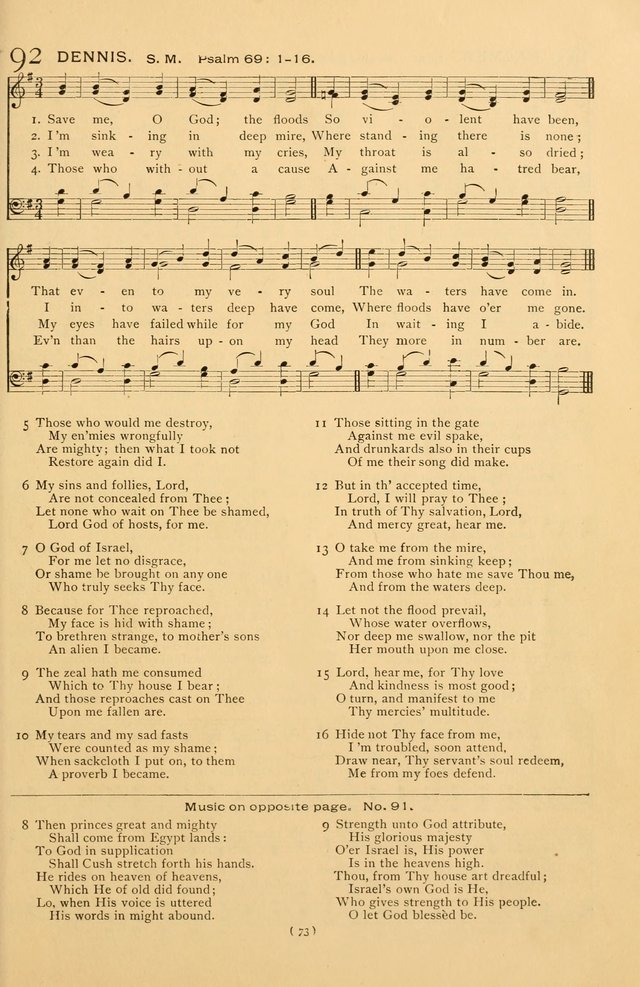 Bible Songs: consisting of selections from the Psalms set to music suitable for Sabbath Schools, prayer meetings, etc. page 73