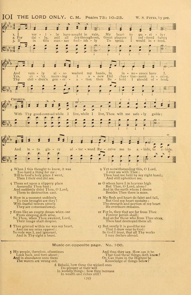 Bible Songs: consisting of selections from the Psalms set to music suitable for Sabbath Schools, prayer meetings, etc. page 79