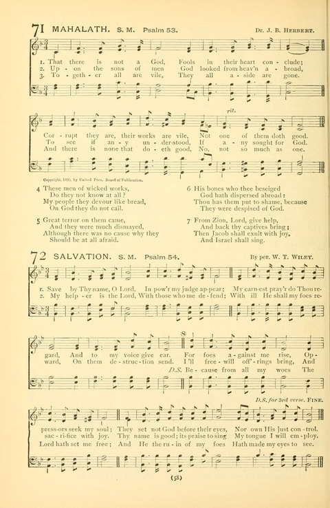 Bible Songs: consisting of selections from the Psalms set to music suitable for Sabbath Schools, prayer meetings, etc. page 54