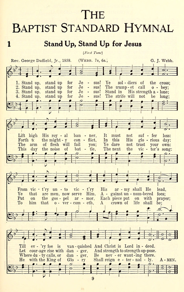 The Baptist Standard Hymnal: with responsive readings: a new book for all services page 1