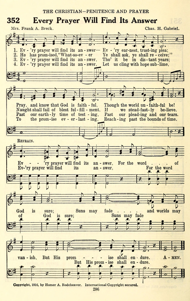 The Baptist Standard Hymnal: with responsive readings: a new book for all services page 278