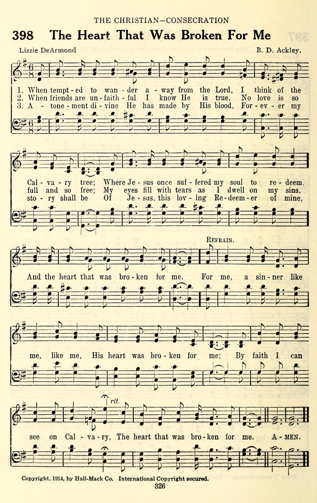 The Baptist Standard Hymnal: with responsive readings: a new book for all services page 318